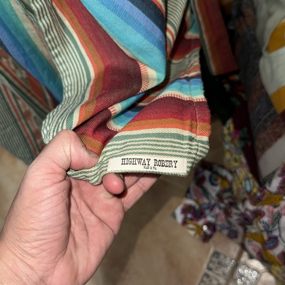 Striped Multicolor Women's Robe - Picture 3 of 4